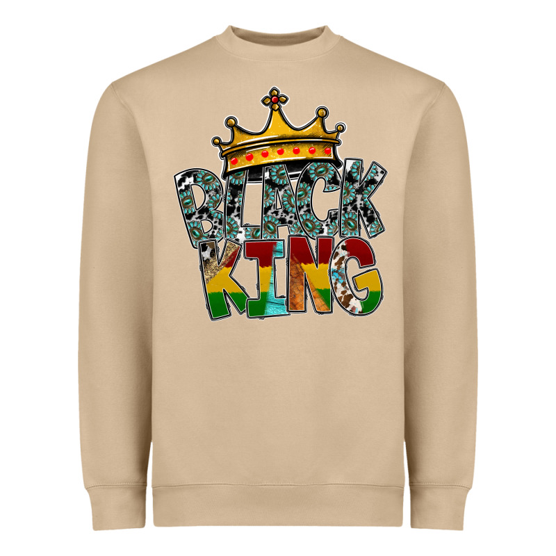 Black King Heavyweight Sweatshirt by SublimationCraftShop | Teevron