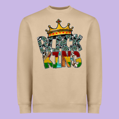 Black King Heavyweight Sweatshirt Designed By Sublimationcraftshop