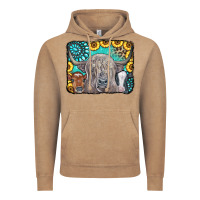 Vintage Coffee Cows Glitter Turquoise Leopard Sunflowers Vintage Hoodie - CowCowDesign