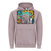 Vintage Zinc Cows Glitter Turquoise Leopard Sunflowers Vintage Hoodie - CowCowDesign