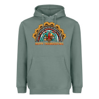 Sage happy thanksgiving rainbow Heavyweight Hoodie - BarkalooDesign