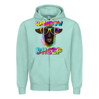 Seafoam rainbow sheep suffolk sheep Zipper Hoodie - Artiststas