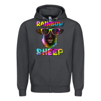 Smoke rainbow sheep suffolk sheep Zipper Hoodie - Artiststas