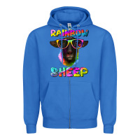 True Royal rainbow sheep suffolk sheep Zipper Hoodie - Artiststas