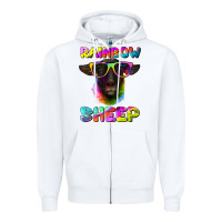 White rainbow sheep suffolk sheep Zipper Hoodie - Artiststas