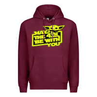 Burgundy may the 4th be with you Premium Hoodie - longCreatives