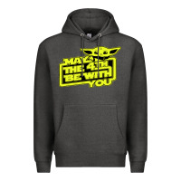Charcoal Heather may the 4th be with you Premium Hoodie - longCreatives