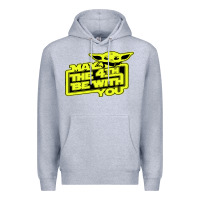 Heather Grey may the 4th be with you Premium Hoodie - longCreatives