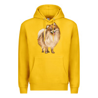 Lemon Pomeranian Dog Illustrations Premium Hoodie - LillyAllenDesigns