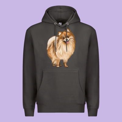 Pomeranian Dog Illustrations Premium Hoodie Designed By Lillyallendesigns
