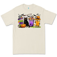 Bone Halloween Cat Coffee Cups Premium Tee - texasbilliewilder