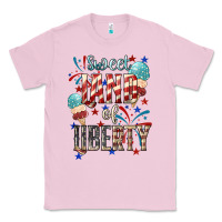 Bubblegum Pink Sweet land of liberty 4th of july Classic Tee - HowdyJamesFarm