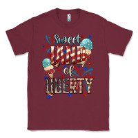 Burgundy Sweet land of liberty 4th of july Classic Tee - HowdyJamesFarm