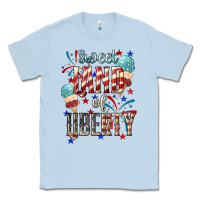 Dusty Blue Sweet land of liberty 4th of july Classic Tee - HowdyJamesFarm