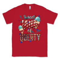 Red Sweet land of liberty 4th of july Classic Tee - HowdyJamesFarm
