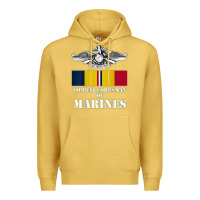 Antique Gold Eagle FMF Corpsman 8404 T Back Design Premium Hoodie - longCreatives