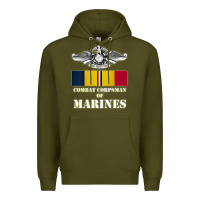 Army Green Eagle FMF Corpsman 8404 T Back Design Premium Hoodie - longCreatives