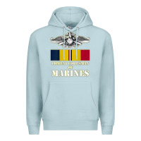 Blue Mist Eagle FMF Corpsman 8404 T Back Design Premium Hoodie - longCreatives
