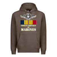 Coffee Eagle FMF Corpsman 8404 T Back Design Premium Hoodie - longCreatives