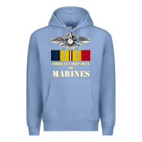 Colony Blue Eagle FMF Corpsman 8404 T Back Design Premium Hoodie - longCreatives