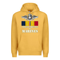Mustard Eagle FMF Corpsman 8404 T Back Design Premium Hoodie - longCreatives