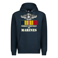 Navy Eagle FMF Corpsman 8404 T Back Design Premium Hoodie - longCreatives