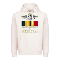 Pale Pink Eagle FMF Corpsman 8404 T Back Design Premium Hoodie - longCreatives