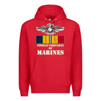 Red Eagle FMF Corpsman 8404 T Back Design Premium Hoodie - longCreatives