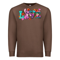 Chestnut love stitch Premium Sweatshirt - AdoDesignShop
