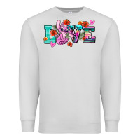 Dove Grey love stitch Premium Sweatshirt - AdoDesignShop