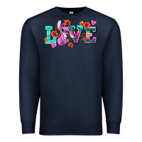 Navy love stitch Premium Sweatshirt - AdoDesignShop