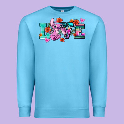 Love Stitch Premium Sweatshirt Designed By Adodesignshop
