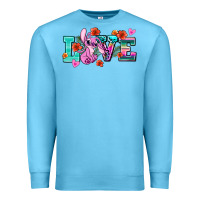 Ocean Blue love stitch Premium Sweatshirt - AdoDesignShop