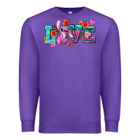 Purple love stitch Premium Sweatshirt - AdoDesignShop