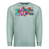 Seafoam love stitch Premium Sweatshirt - AdoDesignShop