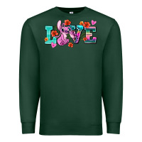 Sports Green love stitch Premium Sweatshirt - AdoDesignShop