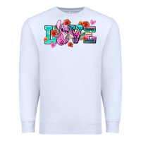 White love stitch Premium Sweatshirt - AdoDesignShop
