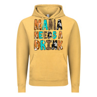 Vintage Mustard Mama Needs a Drink Vintage Hoodie - CowCowDesign