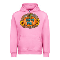 Fuchsia Pink happy fall Urban Hoodie - AdoDesignShop