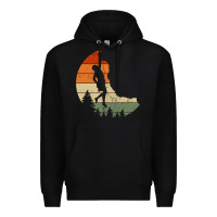 Black Retro Rock Climbing Vintage Climber Premium Hoodie - longCreatives
