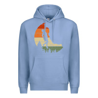 Colony Blue Retro Rock Climbing Vintage Climber Premium Hoodie - longCreatives