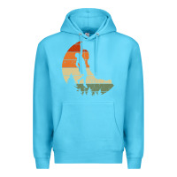 Ocean Blue Retro Rock Climbing Vintage Climber Premium Hoodie - longCreatives