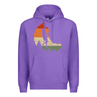 Purple Retro Rock Climbing Vintage Climber Premium Hoodie - longCreatives