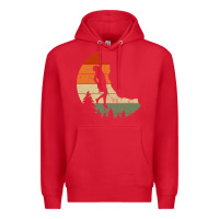Red Retro Rock Climbing Vintage Climber Premium Hoodie - longCreatives