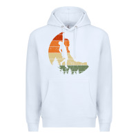 White Retro Rock Climbing Vintage Climber Premium Hoodie - longCreatives