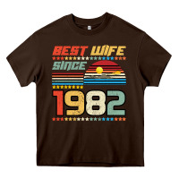 Chocolate Brown Best Wife Since 1982 Heavy Core Tee - Bettercallsaul
