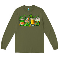 Army Green St. Patrick's Day coffee cups Long Sleeve Tee - OliviaCreatesArt