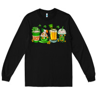 Black St. Patrick's Day coffee cups Long Sleeve Tee - OliviaCreatesArt