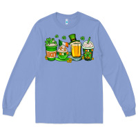 Colony Blue St. Patrick's Day coffee cups Long Sleeve Tee - OliviaCreatesArt
