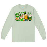 Matcha St. Patrick's Day coffee cups Long Sleeve Tee - OliviaCreatesArt
